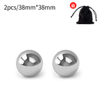 2pcs 38mm silvery