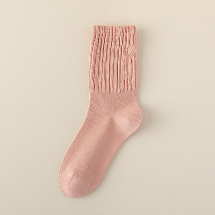 Chaussettes mi-hautes en coton pour femmes pour le printemps et l'automne