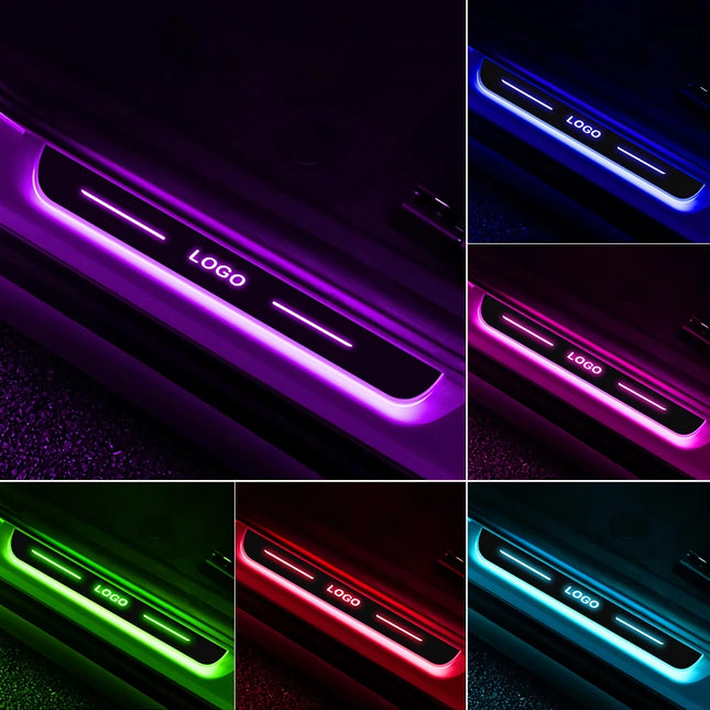 LED Car Door Sill Welcome Light with App Control and Music Rhythm