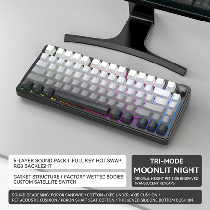 Teclado mecánico Bluetooth con pantalla TFT y efectos RGB