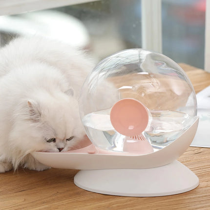 Fuente de agua automática para mascotas con forma de caracol de 2,8 l para gatos y perros