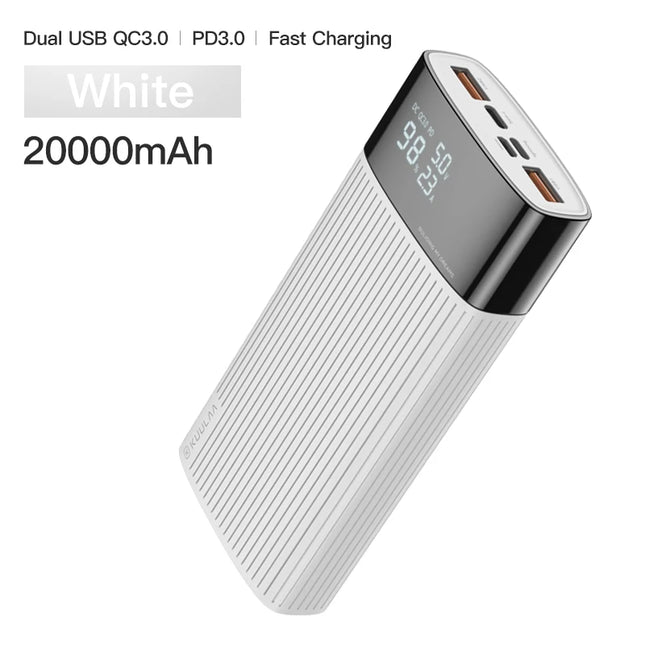 Batterie externe à charge rapide 20000 mAh avec technologie QC3.0 et PD