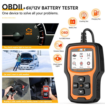 Professional OBD2 Scanner with Battery Test and Diagnostic Features - Wnkrs