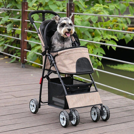 Lightweight Pet Stroller for Dogs & Cats with 360° Rotating Wheels - Wnkrs