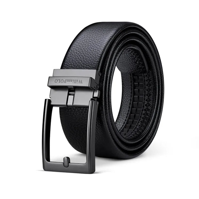 Ceinture en cuir de luxe pour homme avec boucle automatique – Sangle en cuir de vache de haute qualité