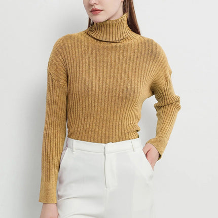 Autumn Winter Elegant Turtleneck Pullover Sweater