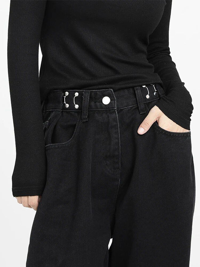 Jean noir taille haute