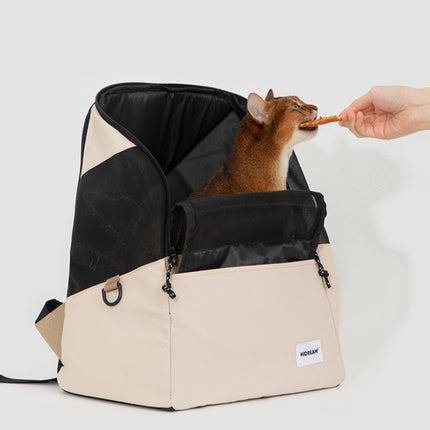 Mochila ligera de lona transpirable para gatos para viajes al aire libre