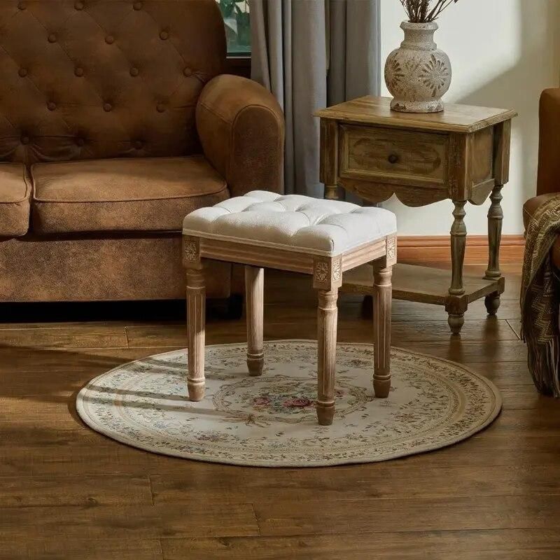 Elegant Vintage Ottoman Stool