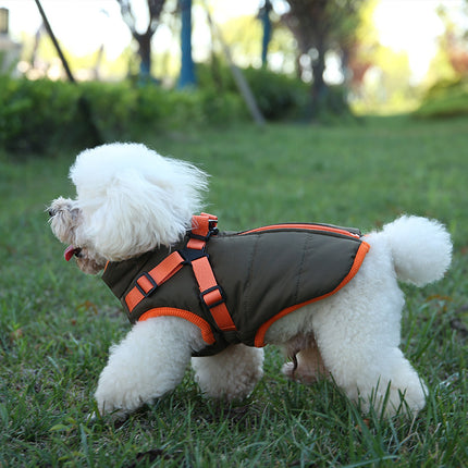 Veste imperméable rembourrée pour animaux de compagnie