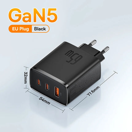 Cargador rápido GaN de 65 W