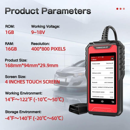 Professional OBD2 Car Diagnostic Scanner with ABS, SRS, EPB, Oil Reset - Wnkrs