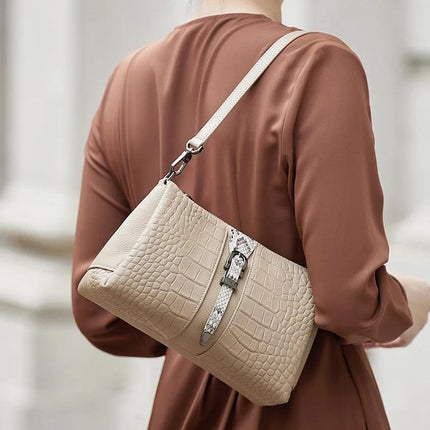 Sac à bandoulière en cuir véritable pour femme