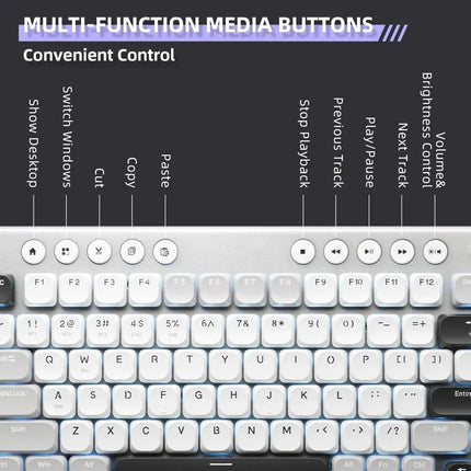 Teclado mecánico inalámbrico de perfil bajo con 98 teclas