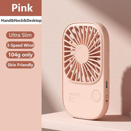 Mini ventilateur portable rechargeable USB avec 3 vitesses, ventilateur à cils portable et support de bureau