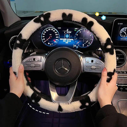 Plush Winter Car Steering Wheel Cover - Wnkrs