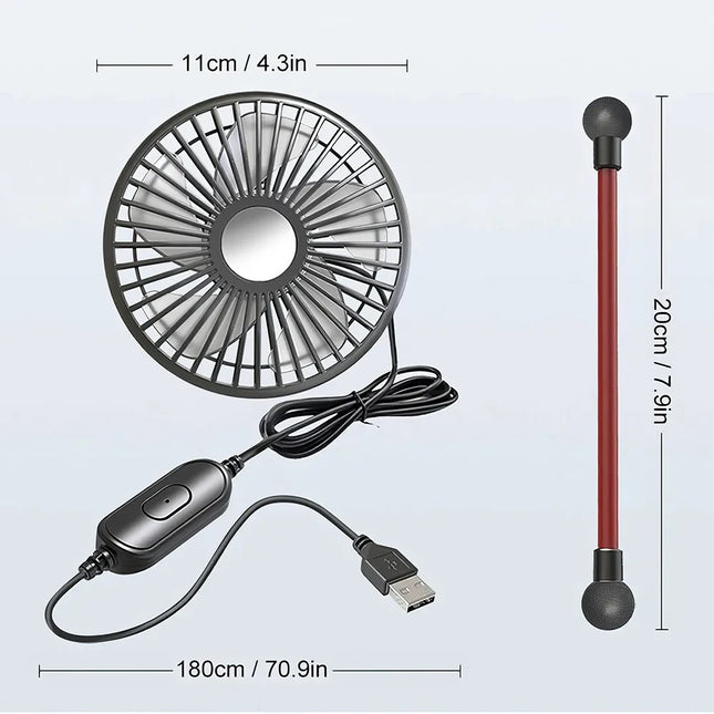 Ventilateur multidirectionnel pour siège arrière de voiture