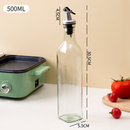 Botella de aceite de oliva de plástico transparente a prueba de fugas