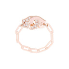 9 / Rose Gold Half Stone