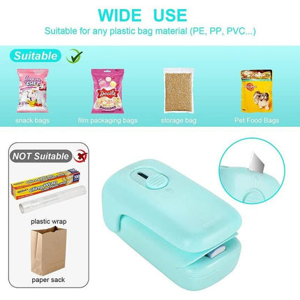 Portable 2-in-1 Mini Bag Sealer and Cutter - Wnkrs