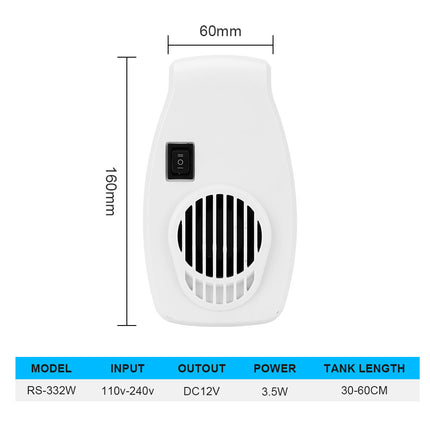 Ventilateur de refroidissement pour aquarium avec contrôle du vent à deux vitesses