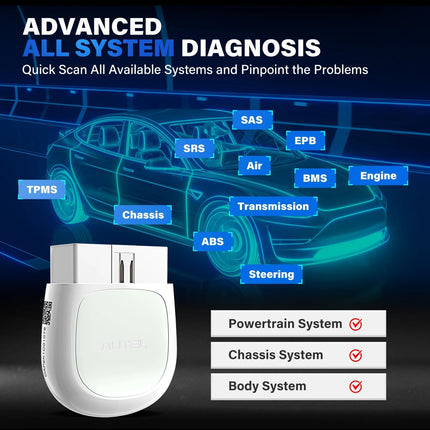 Professional Bluetooth OBD2 Scanner with Advanced Diagnostics and Reset Functions - Wnkrs