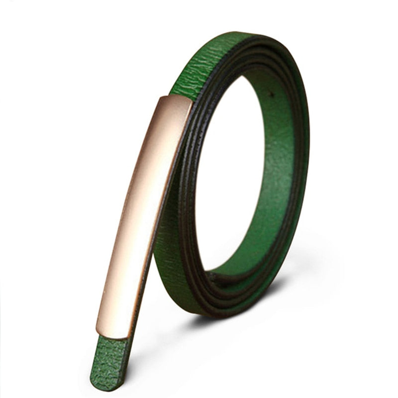 Women's Slim Leather Belt