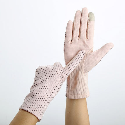 Women's Elegant Polka Dot Patterned Gloves - Wnkrs