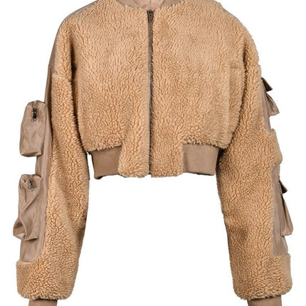 Women's Lamb Wool Jackets - Stylish Winter Outerwear