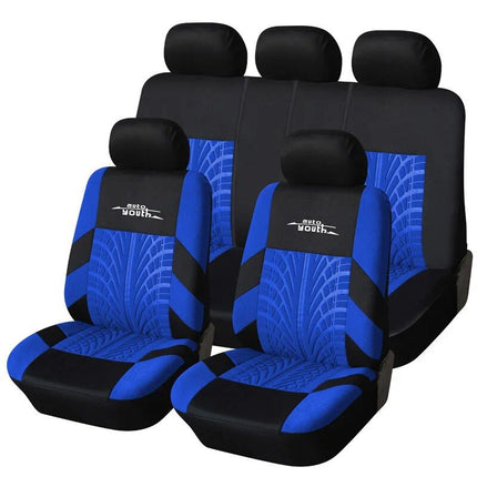 Universal Fit Embroidered Car Seat Covers with Tire Track Detail - Wnkrs