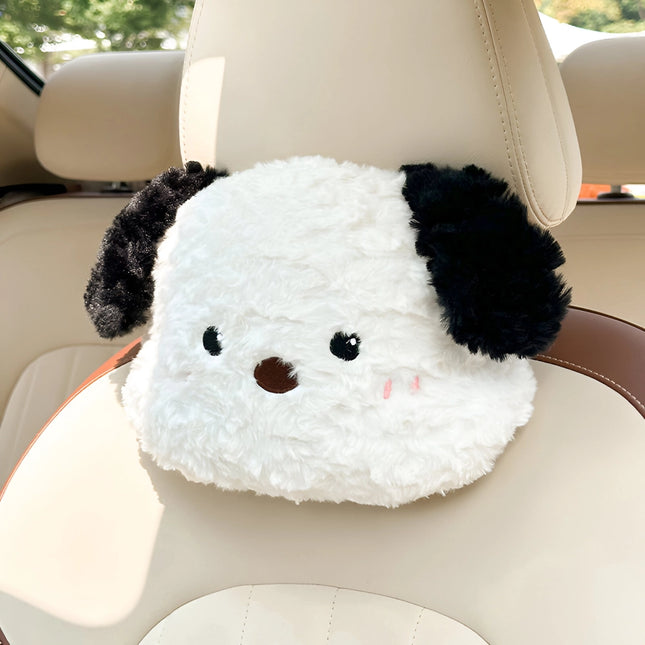 Juego de almohadas de apoyo para el cuello y la zona lumbar con forma de coche de dibujos animados de animales