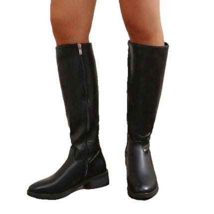 Plus Size Below The Knee High-top Boots
