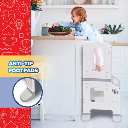 Kitchen Helper Stool for Toddlers 2-in-1 Safety Step Stool - Wnkrs