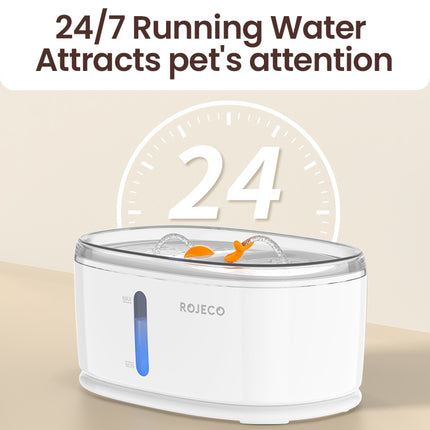 Automatic Wireless Pet Water Fountain with Dual Drinking Zones