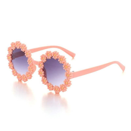 Kids Round Daisy Flower Sunglasses