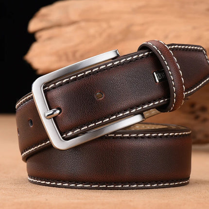 Ceinture vintage en cuir véritable