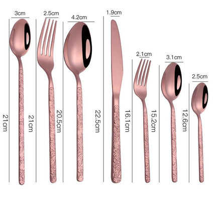 Embossed Textured Handle Steak Cutlery Western Cutlery - Wnkrs