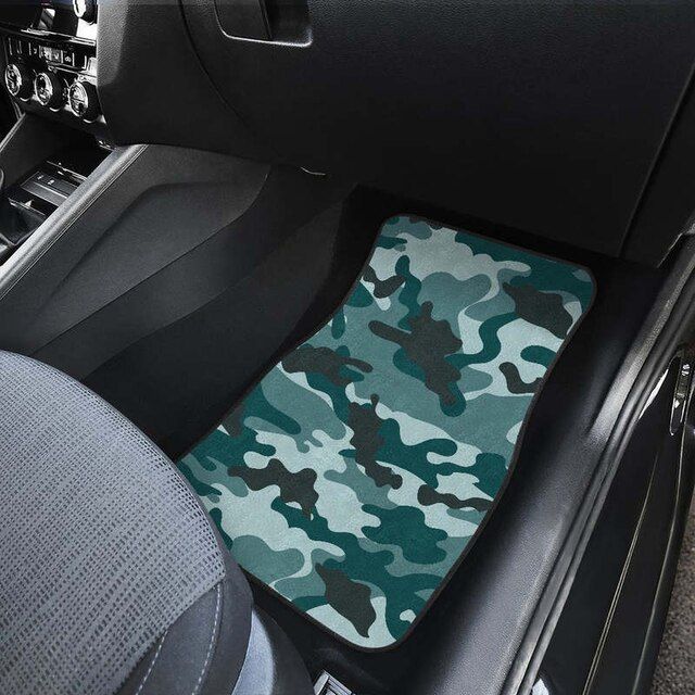 Forest Green Camouflage Car Floor Mats - Wnkrs