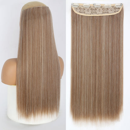 Extensiones de cabello sintético largo y liso con clip