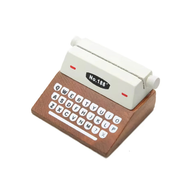 Vintage Typewriter Wooden Memo Holder