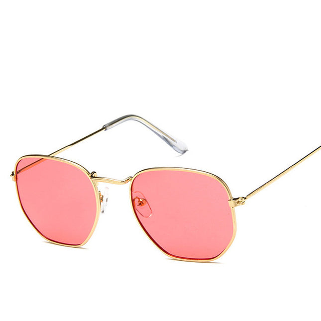 Unisex Fashion Mirror Hexagon Sunglasses