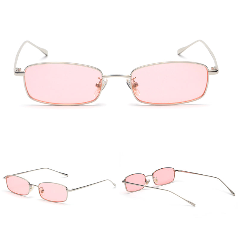 Small Rectangle Sunglasses with Metal Frame – Wnkrs