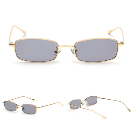 Small Rectangle Sunglasses with Metal Frame - Wnkrs