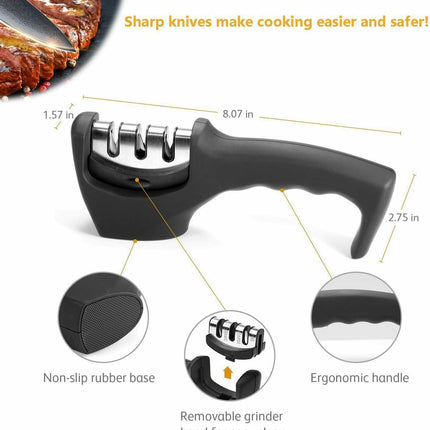 KNIFE SHARPENER Ceramic Tungsten Kitchen Knives Blade Sharpening System Tool USA - Wnkrs