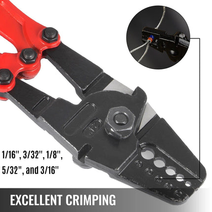 Professional 2-in-1 Wire Rope Crimper & Cutter Tool - Wnkrs