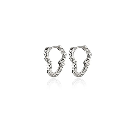 Boucles d'oreilles créoles en forme de cœur en or - Bijoux minimalistes en acier inoxydable