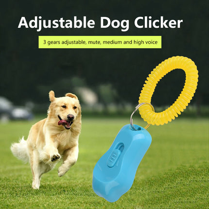 Clicker de dressage réglable pour chien avec contrôle sonore et dragonne