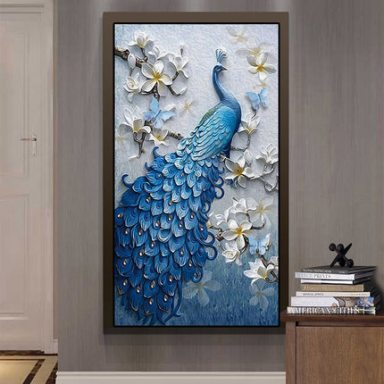 New 5d diamond painting full of peacock blue porch diamond painting - Wnkrs