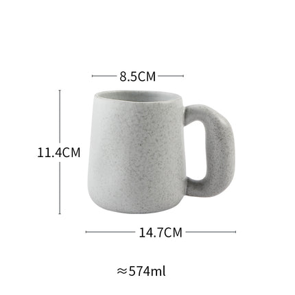 Tasse à café rétro en grès fabriquée à la main