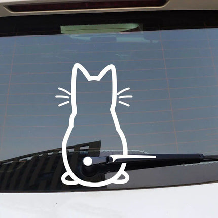 Waving Tail Car Wiper Decal - Wnkrs